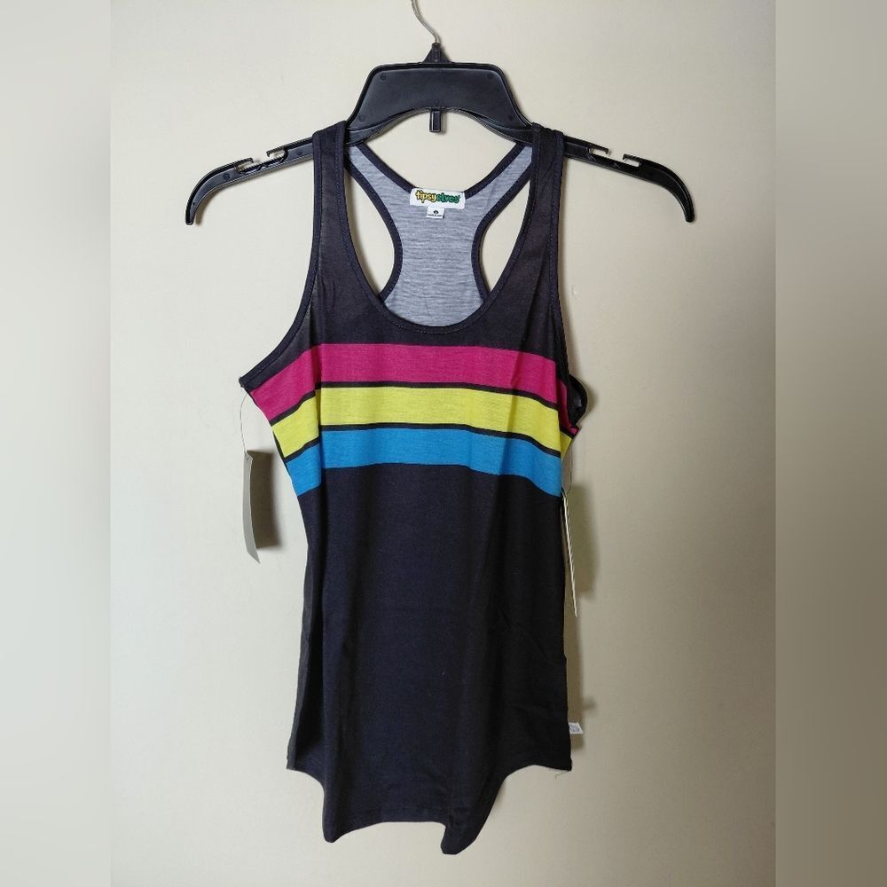 Tipsy Elves Pan Pride Flag Tank Top Size SMALL NWT